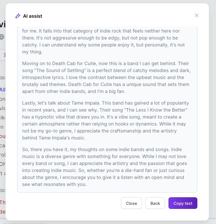 AI Assist blog post