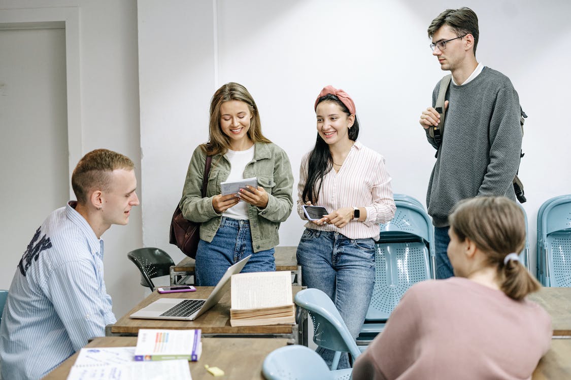 A team looking over the AI transcript for their next meeting